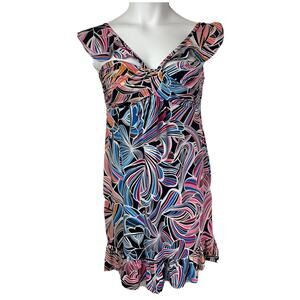 Trina‎ Turk Women's Size 6 Henna Ruffle Strap Colorful Summer Dress NWT